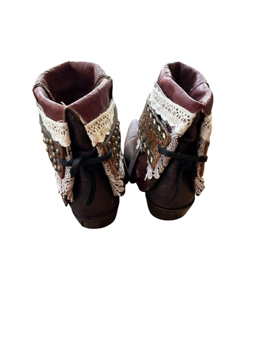 Dan Post Vintage Embellished Western Leather Booties – Size 7.5